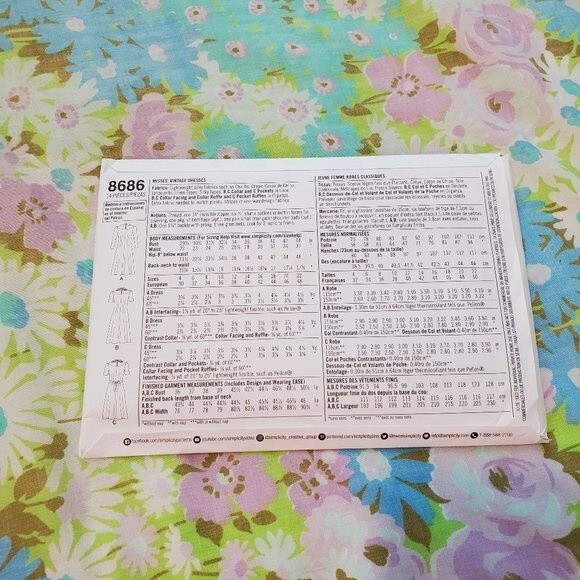 NEW Simplicity Vintage 1940's Dress Sewing Pattern - Picture 3 of 6